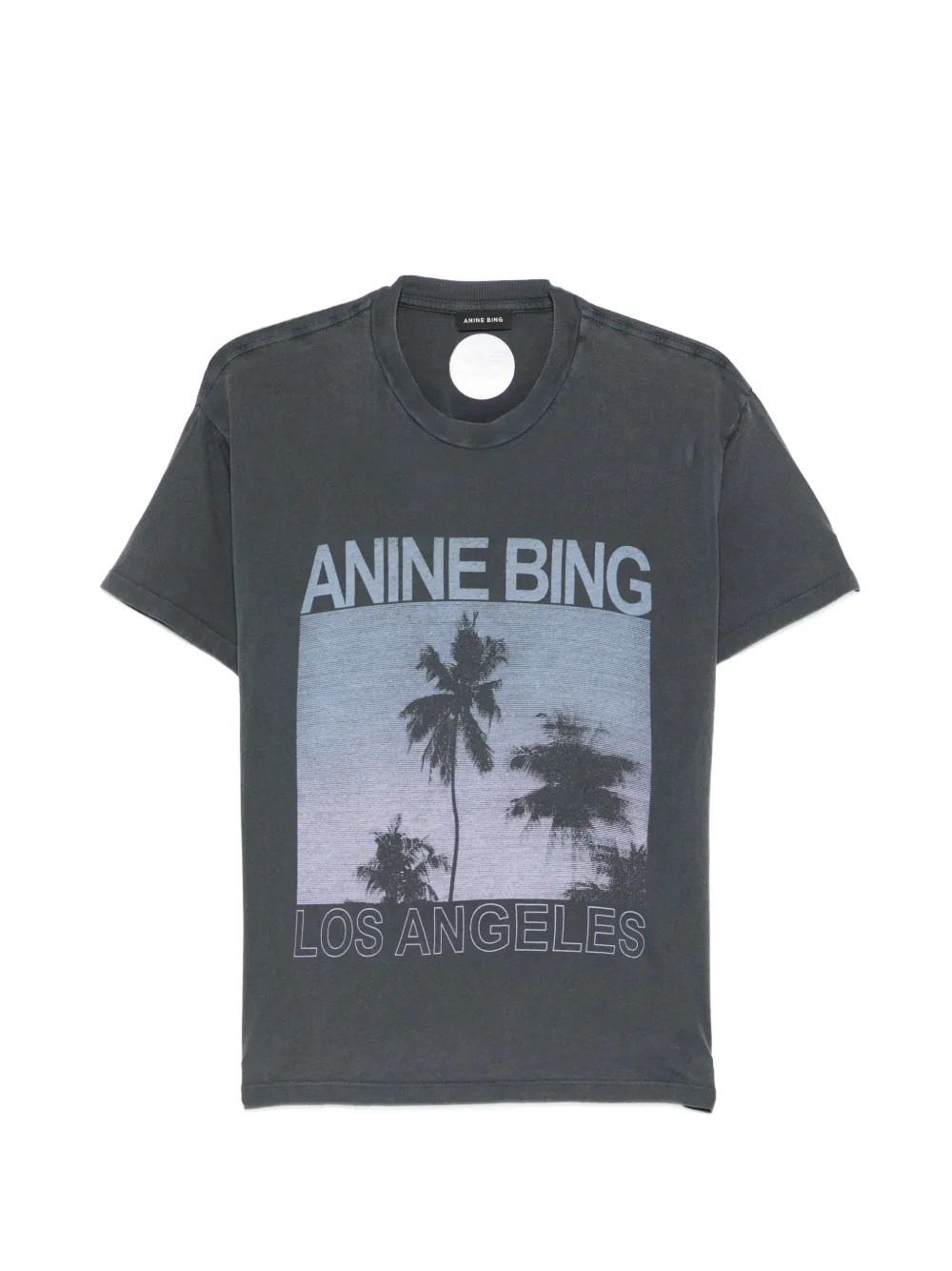 ANINE BING palm-print T-shirt - Grigio