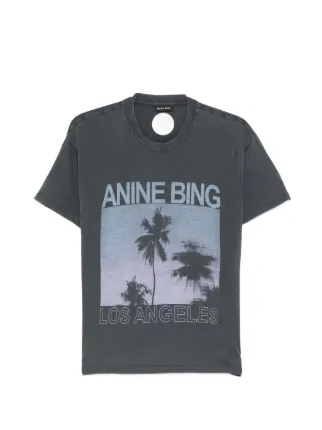 ANINE BING Cade Palms T-shirt | Grey | FARFETCH