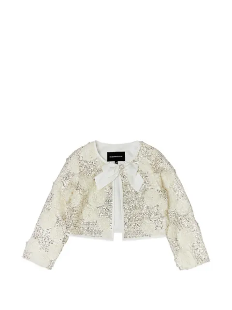 BCBG KIDS floral bow jacket