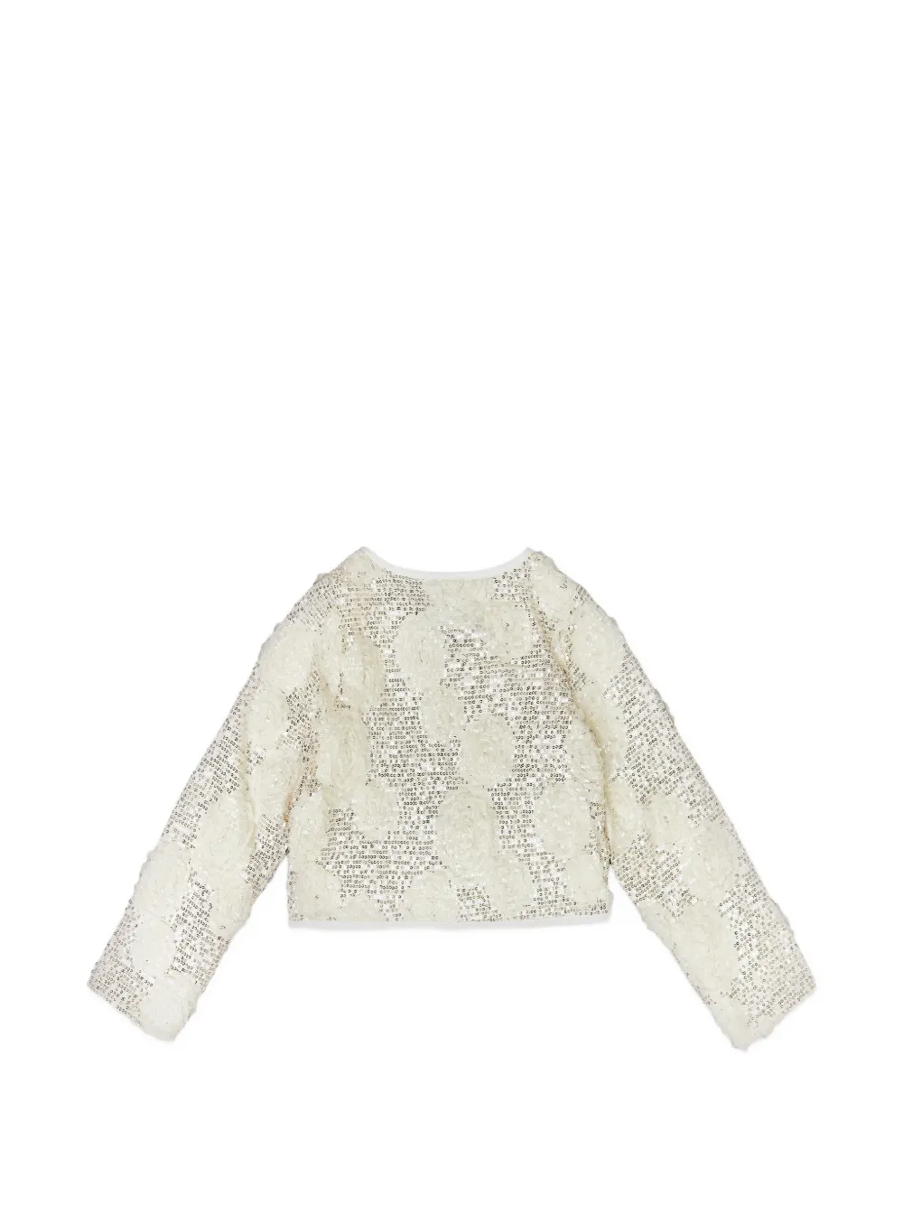  Bcbg Kids Floral Bow Jacket - Silver 