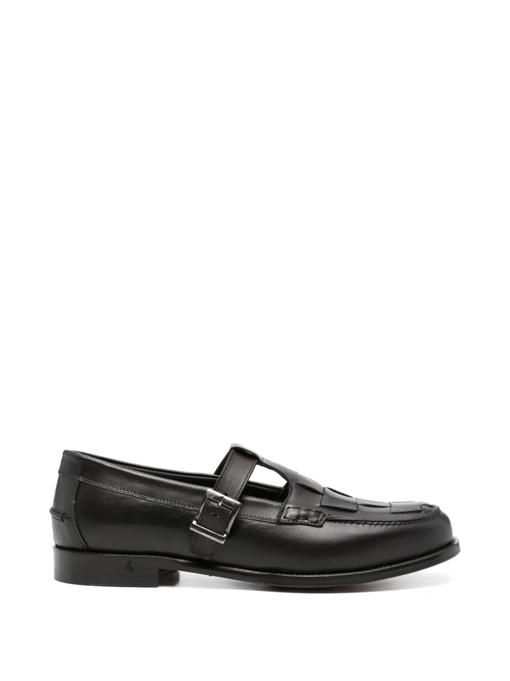 MORGILLO Martini woven buckle loafers - Braun