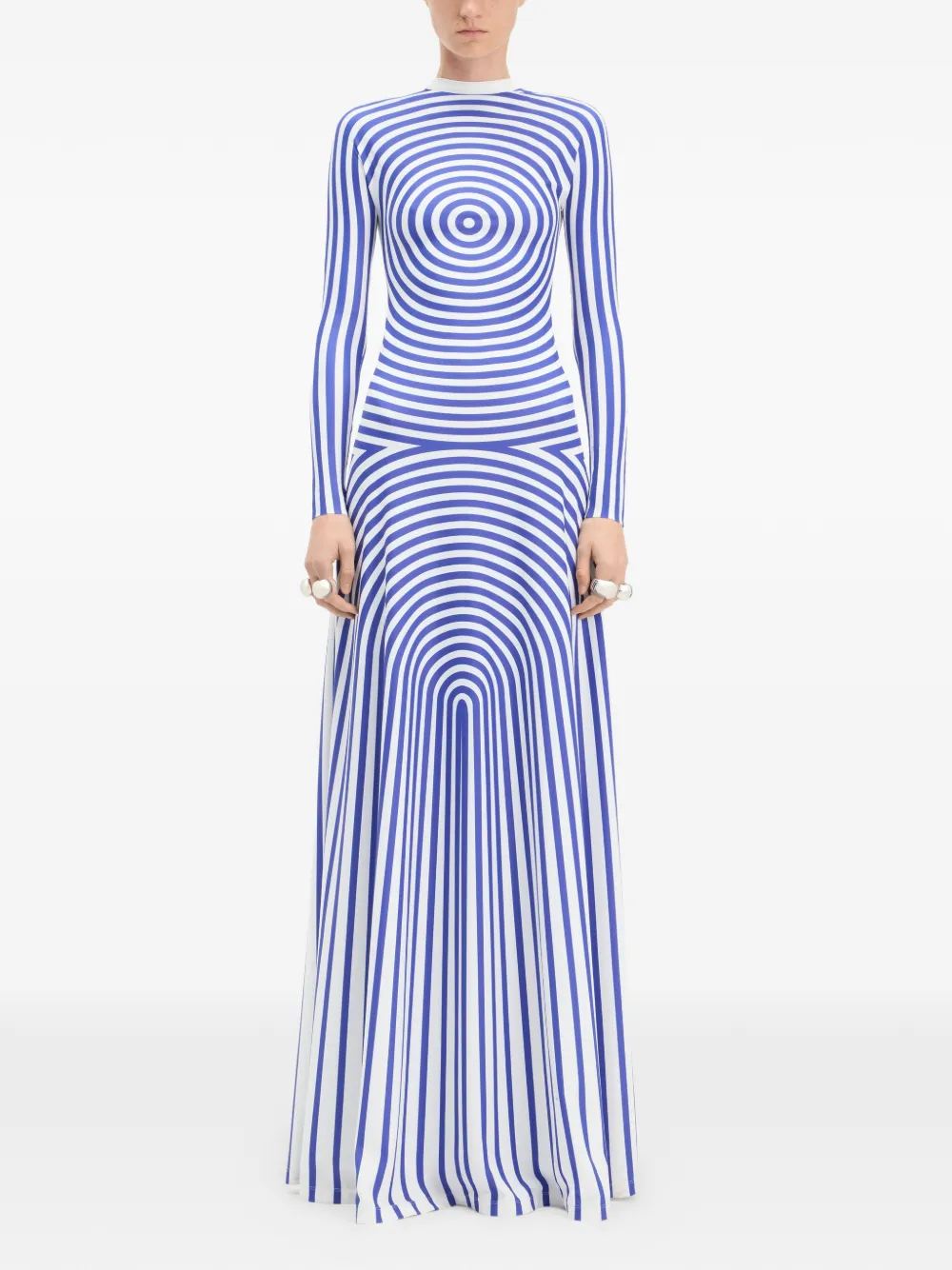 Jean Paul Gaultier The Blue Target maxi-jurk Blauw