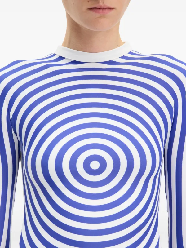 Jean Paul Gaultier The Blue Target Crewneck Top | Blue | FARFETCH JO