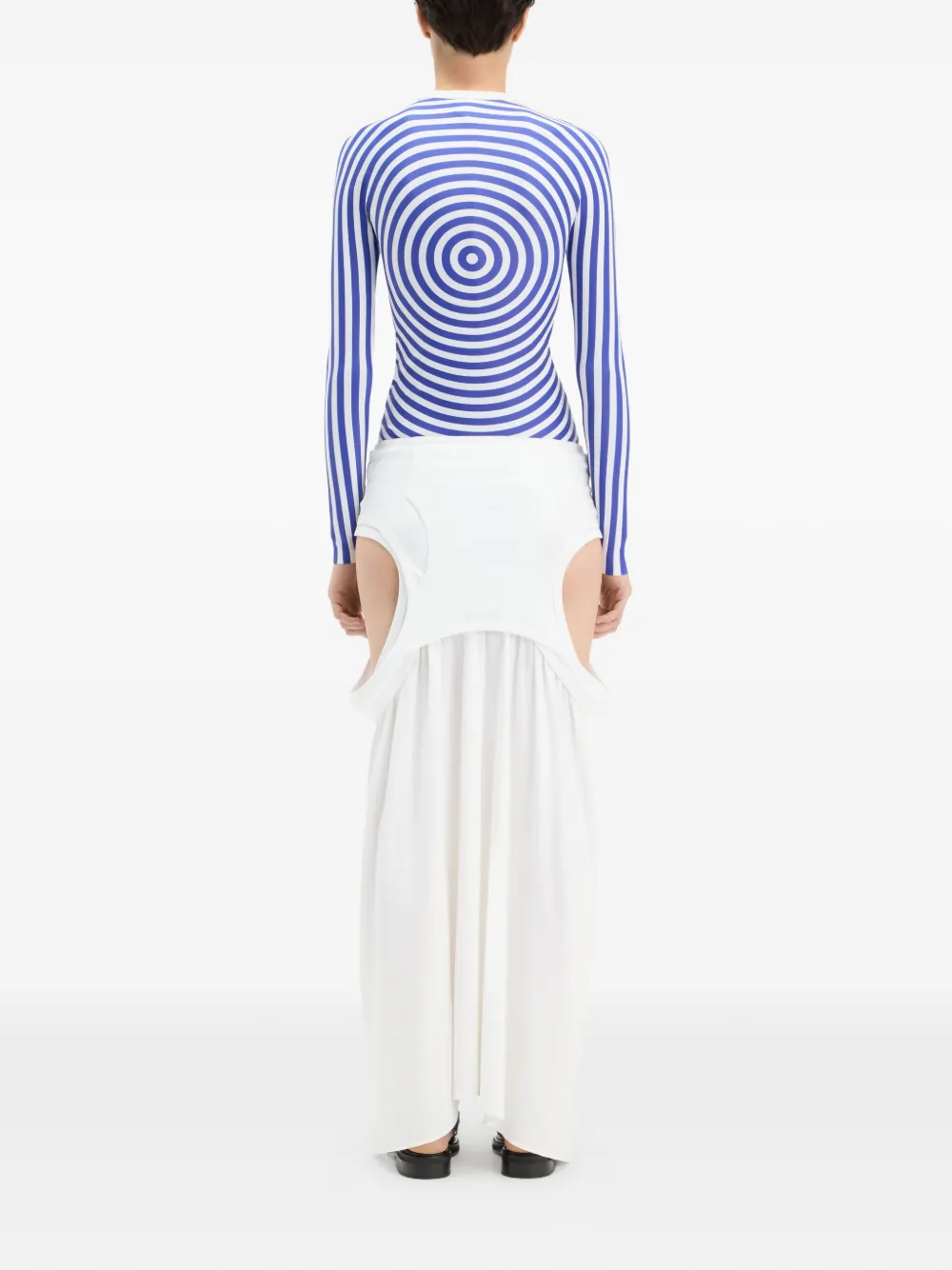 Jean Paul Gaultier The Blue Target top met ronde hals Blauw