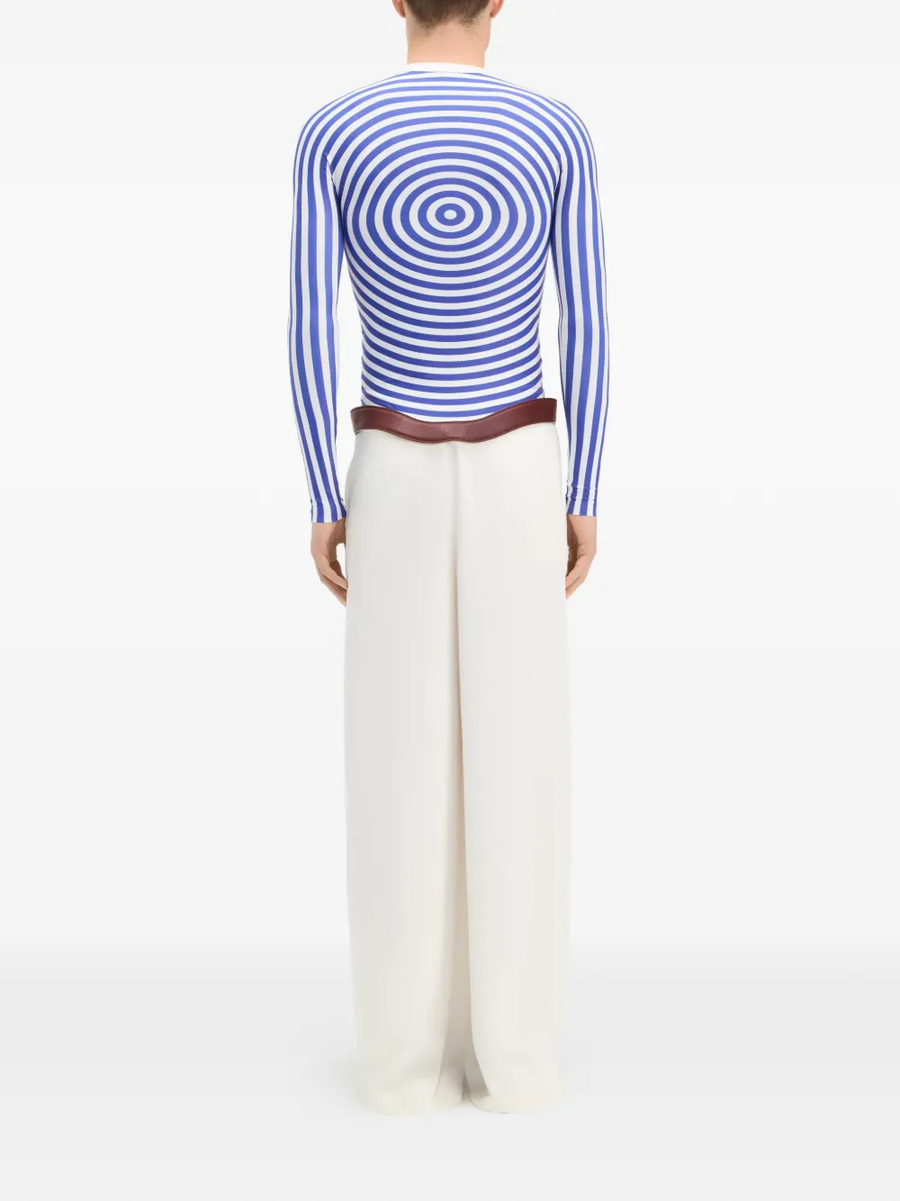Jean Paul Gaultier The Blue Target top met ronde hals Blauw