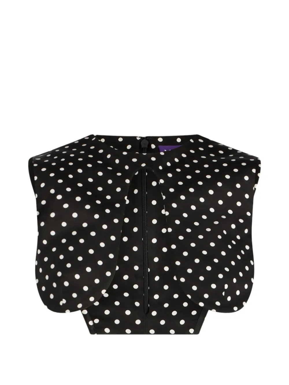 Jean Paul Gaultier Top asimmetrico a pois - Nero