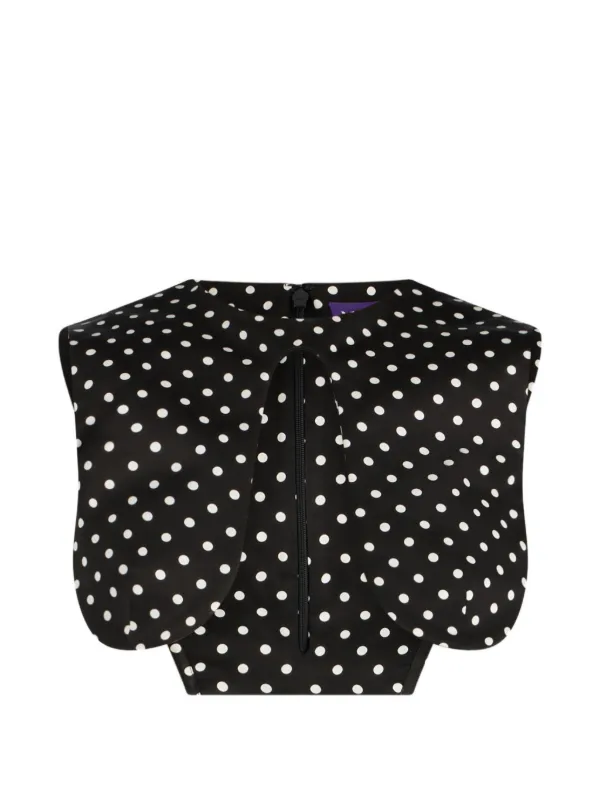 Jean Paul Gaultier Polka Dot Asymmetric Top in Black