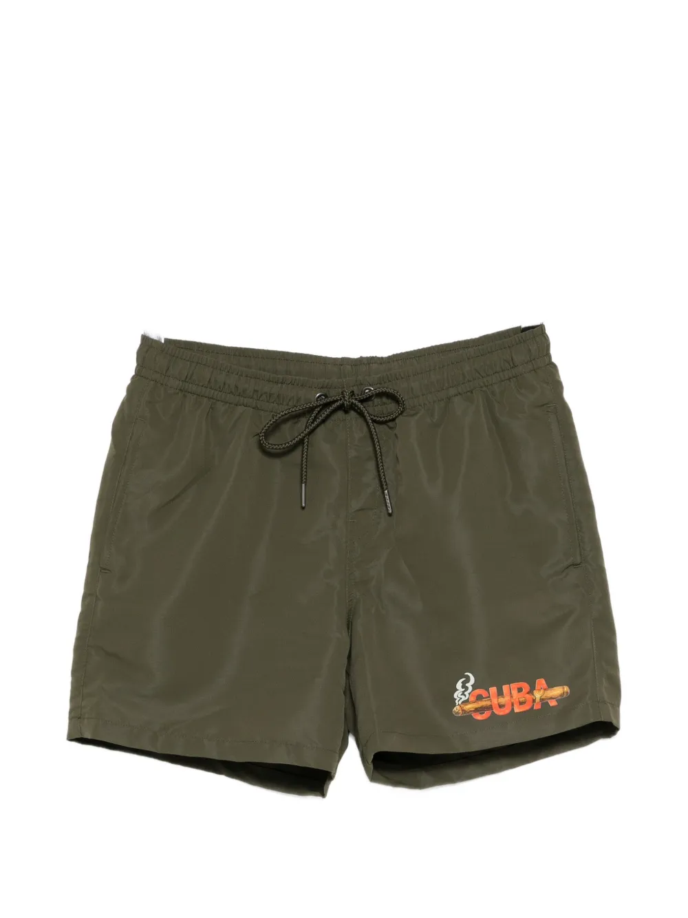 Melt graphic-print swimming shorts - Verde