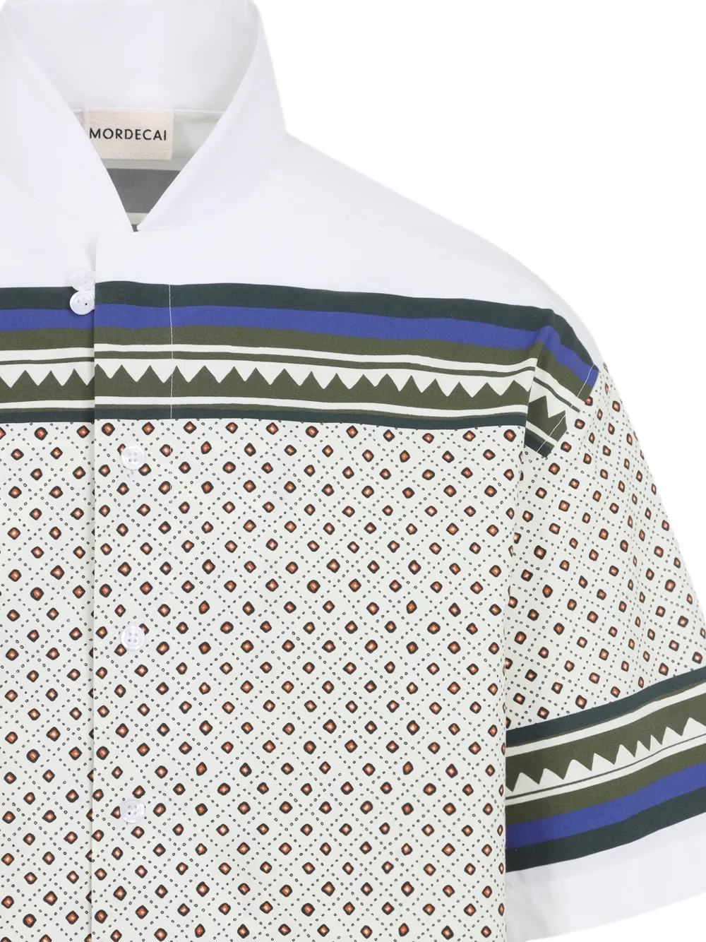  Mordecai Patterned Striped Shirt - White 