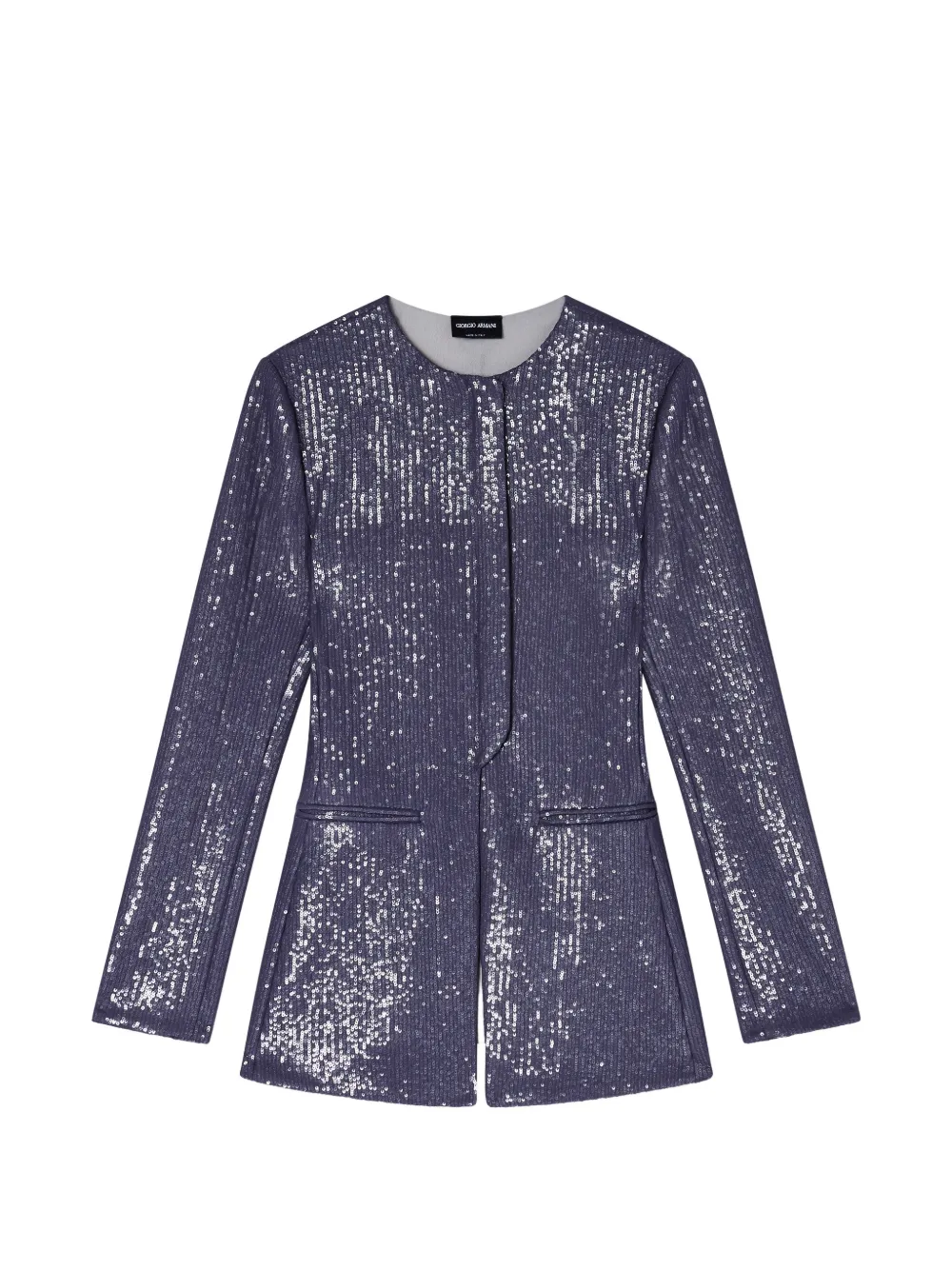 Giorgio Armani Verfraaid jack met lange mouwen Paars