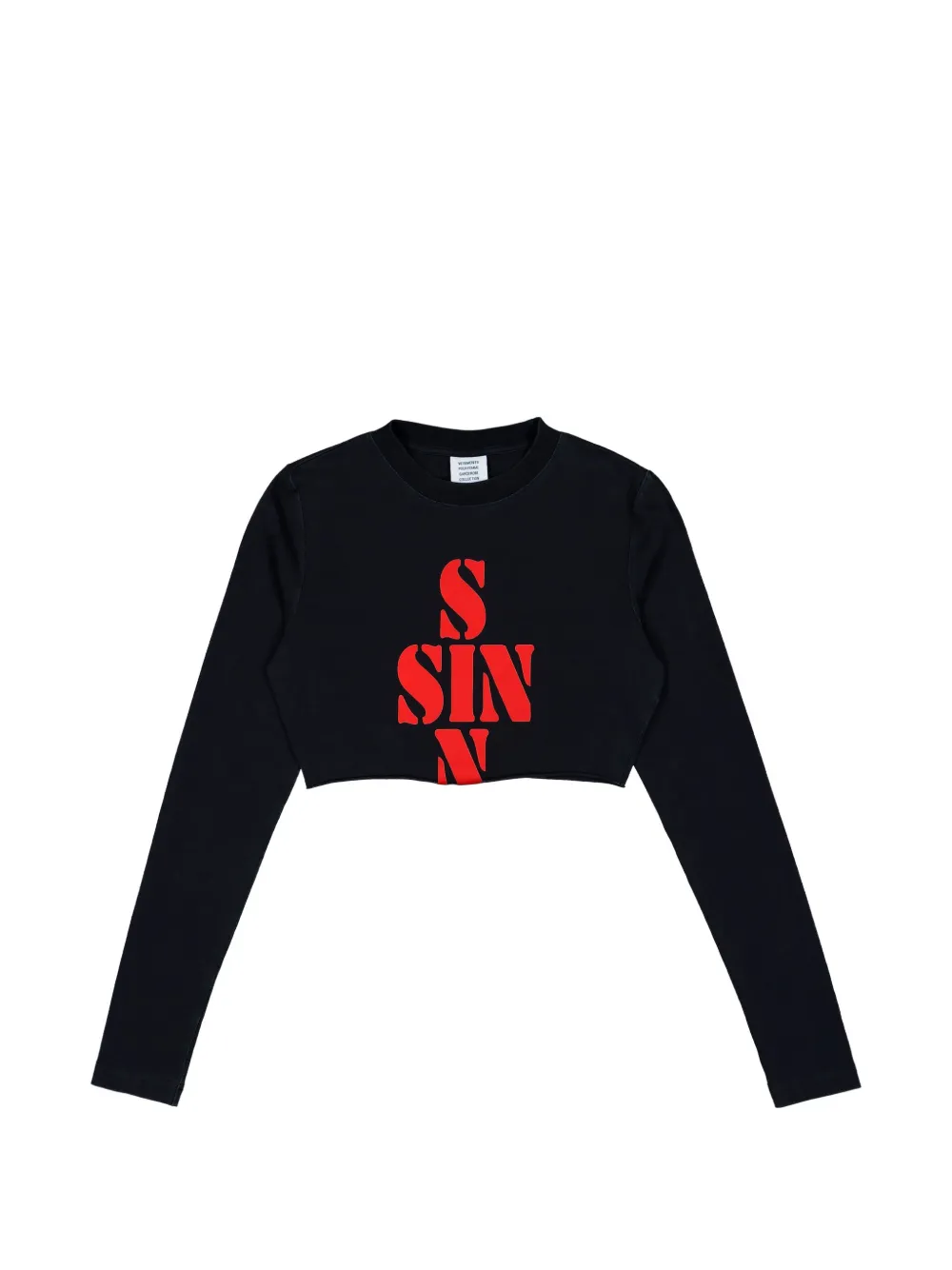 VETEMENTS cropped T-shirt - Nero