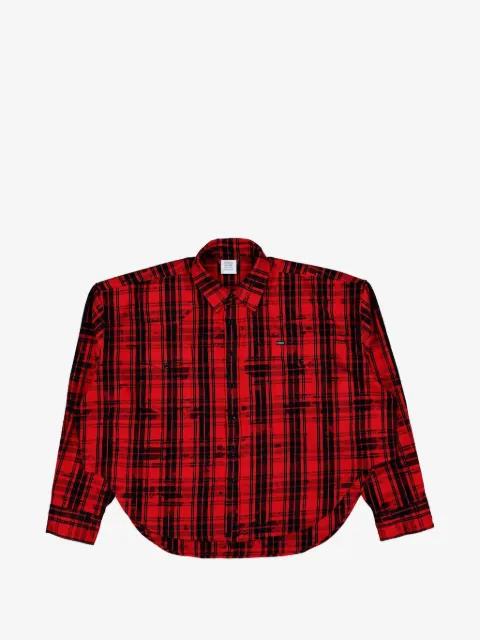 VETEMENTS camisa con cuadros estampados