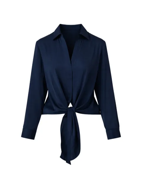 SILK95FIVE tie-front top