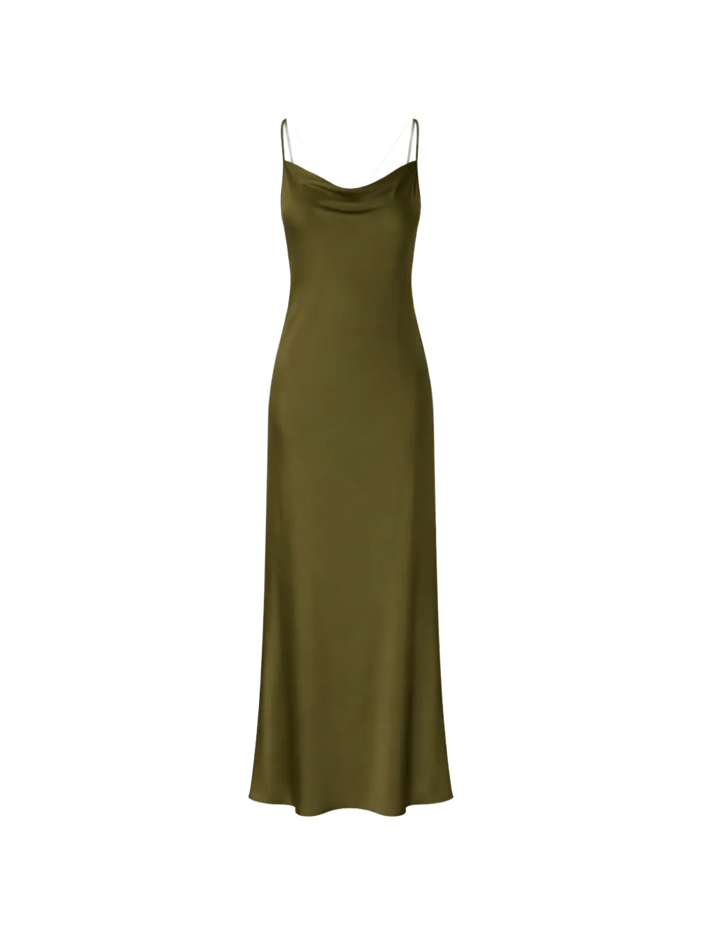 SILK95FIVE cowl-neck maxi dress - Verde