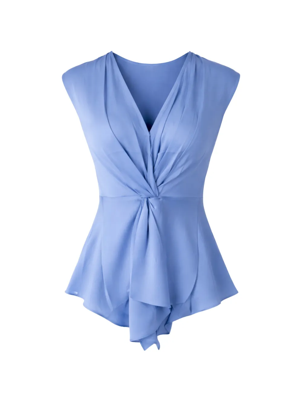 SILK95FIVE Ceres V-neck top - Blu