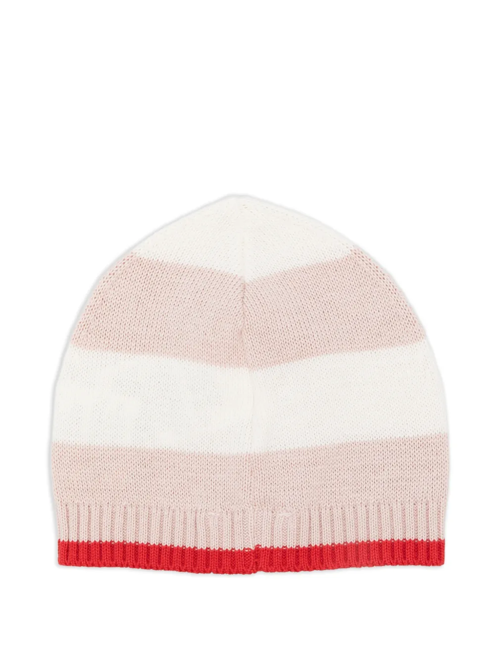 Elisabetta Franchi La Mia Bambina Gestreepte babyhoed met logo Wit