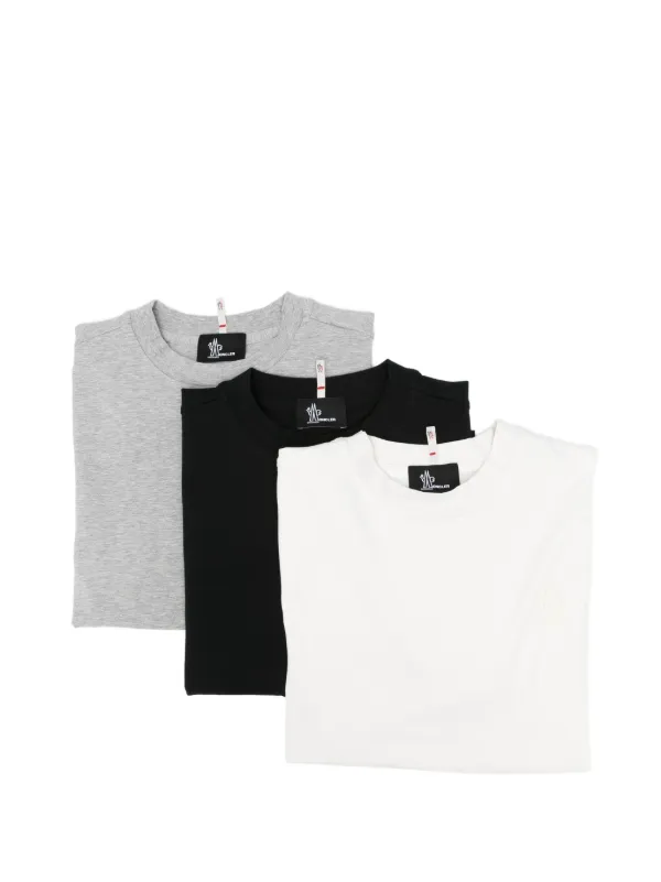 Moncler Grenoble Logo T-shirt Set (set of Three) in White