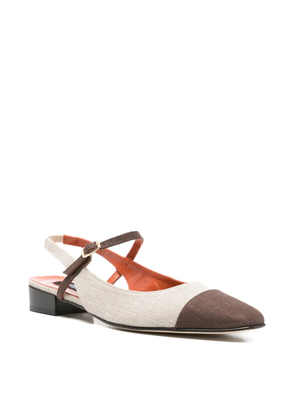 Carel Paris Oceano 26 toe-cap flat pumps Beige