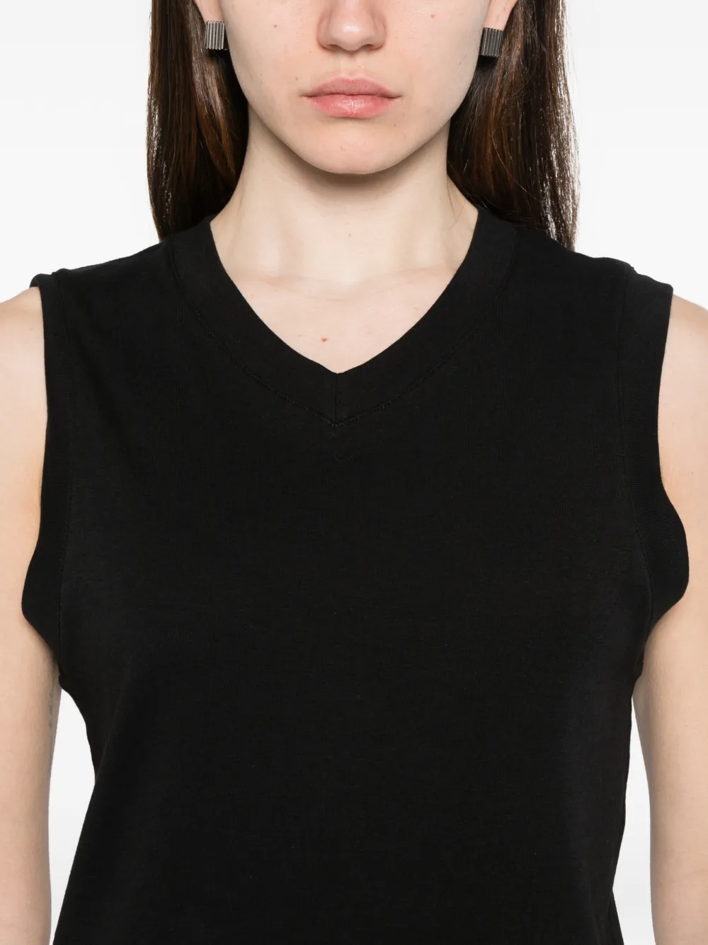 Vince Tanktop met V-hals Zwart