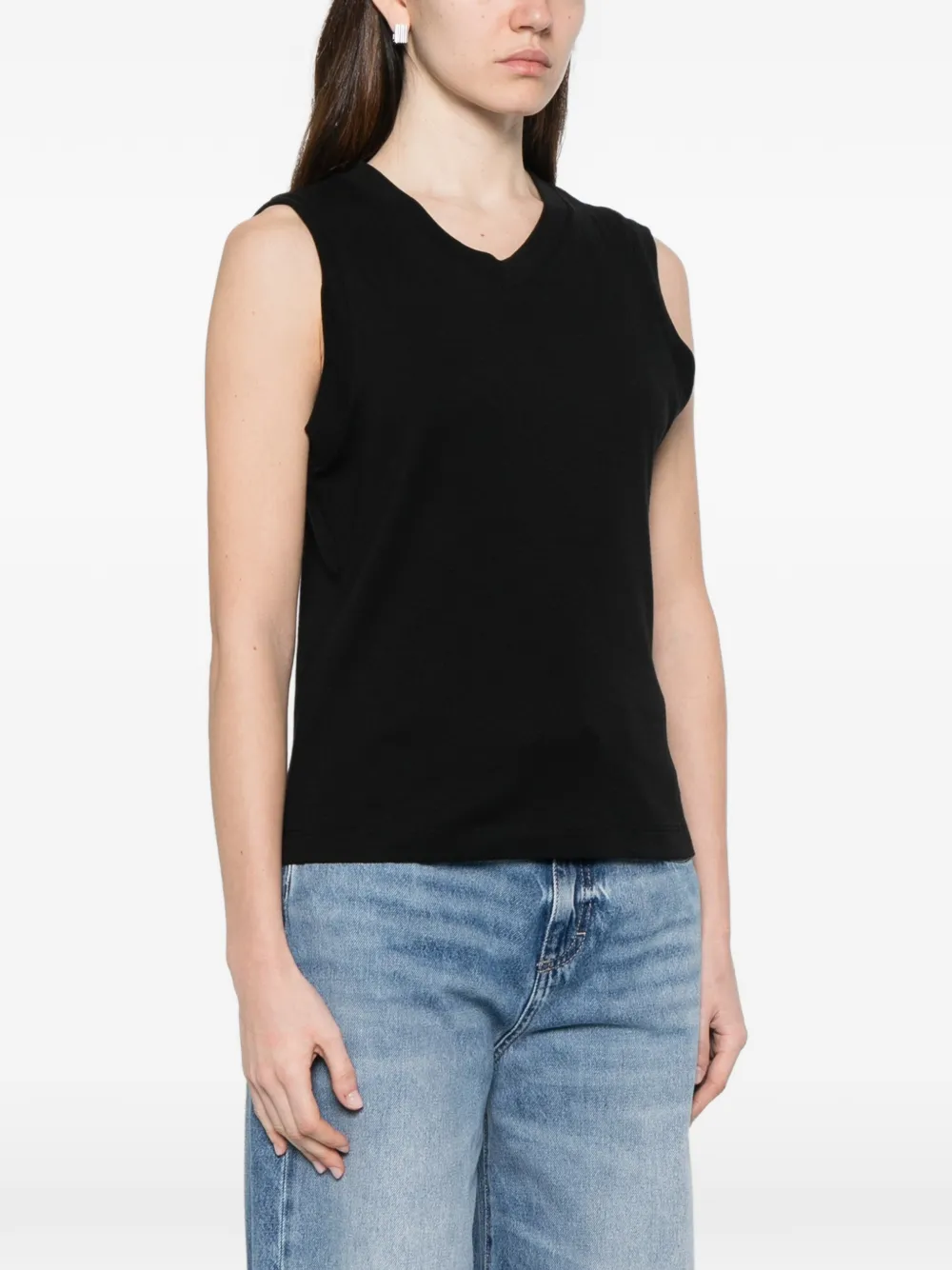 Vince Tanktop met V-hals Zwart