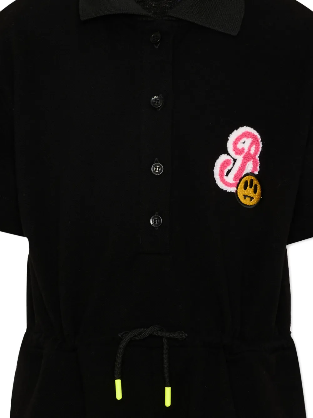 Barrow kids Playsuit met polokraag en patch Zwart