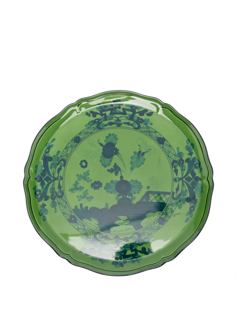  Ginori 1735 Antico Doccia Floral Cake Stand Tableware - Green 