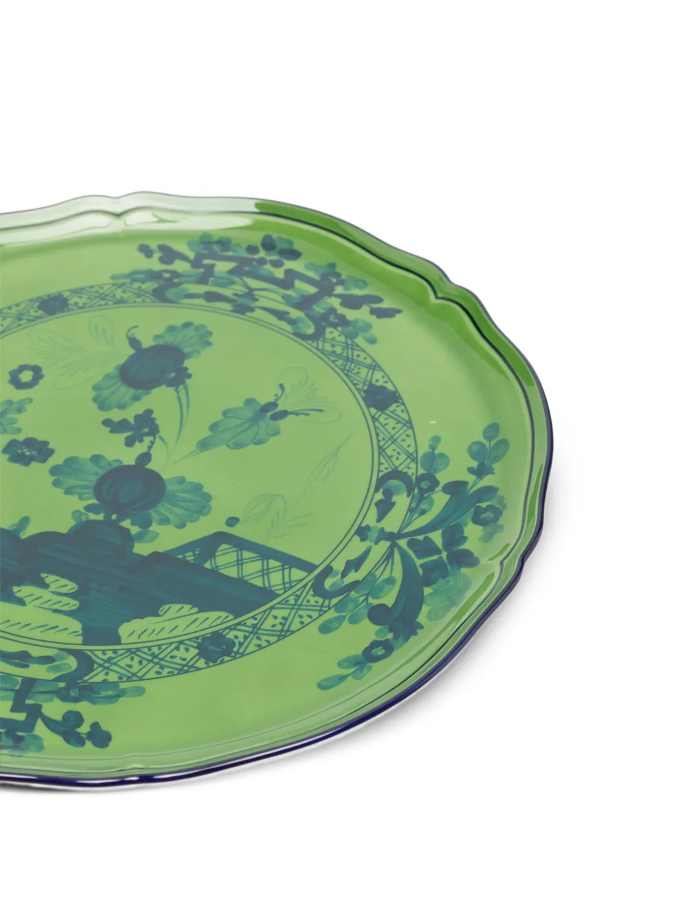  Ginori 1735 Antico Doccia Floral Cake Stand Tableware - Green 