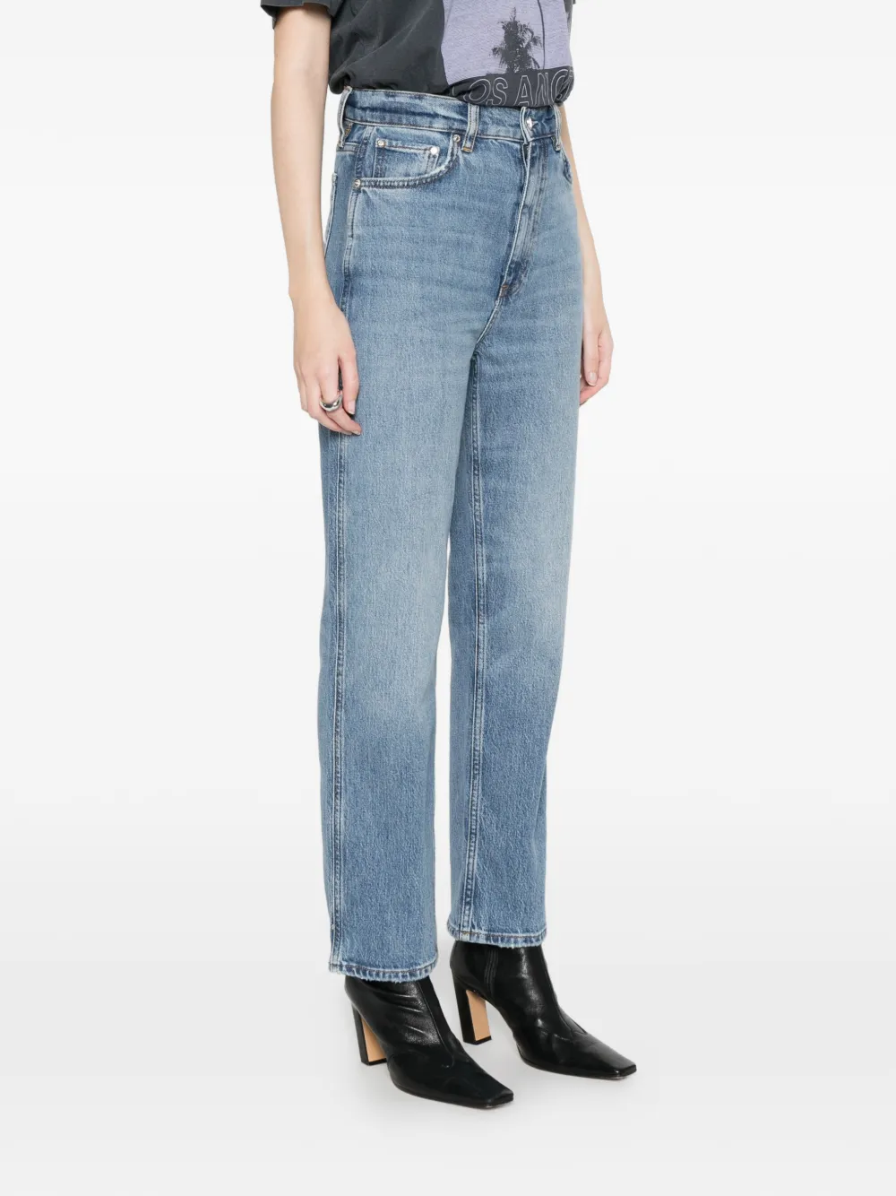 ANINE BING High waist jeans Blauw