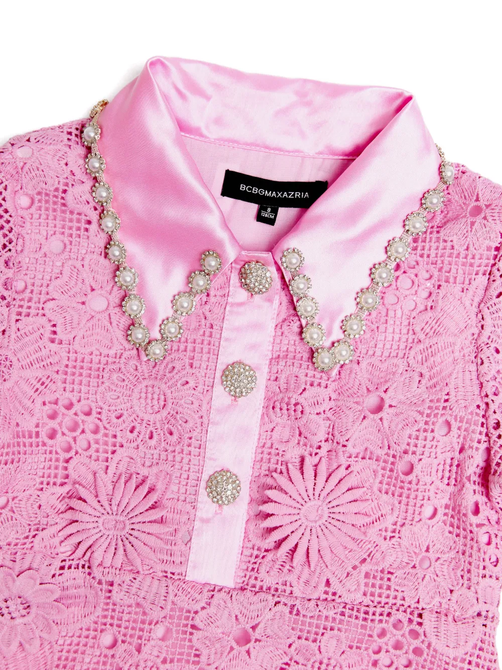BCBG KIDS Jurk verfraaid met kant Roze