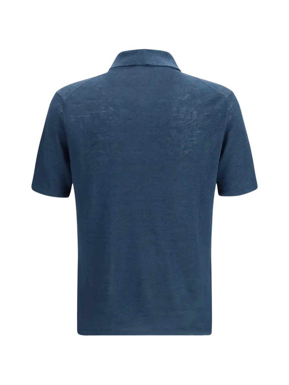 Roberto Collina Button-up poloshirt Blauw