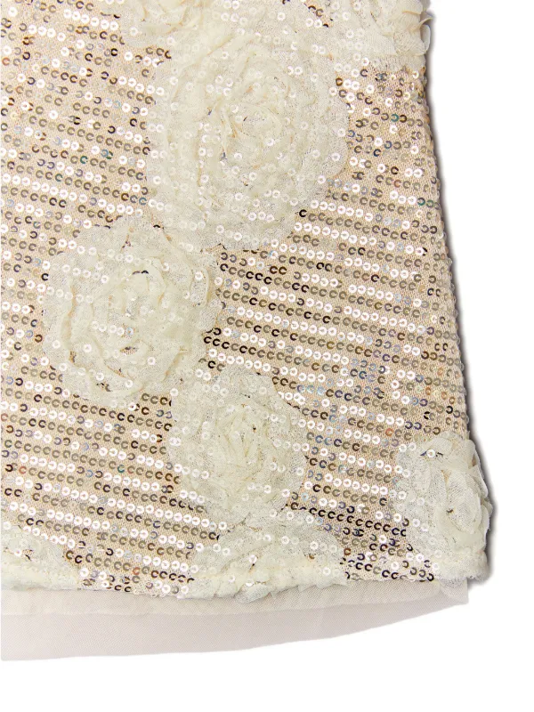 BCBG KIDS Silver Sequin Dress | Neutrals | FARFETCH GE