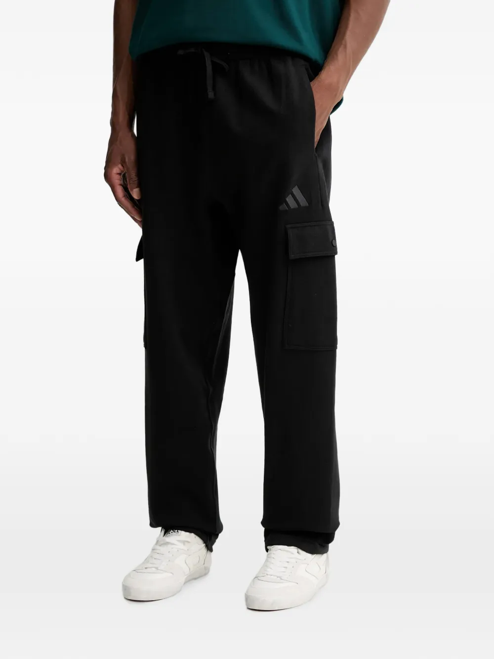 adidas logo-embroidered cargo pants - Nero