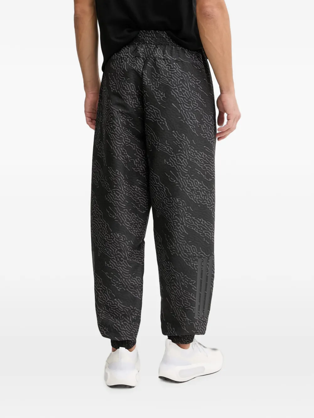 adidas AOP Power broek met drie strepen en print Zwart