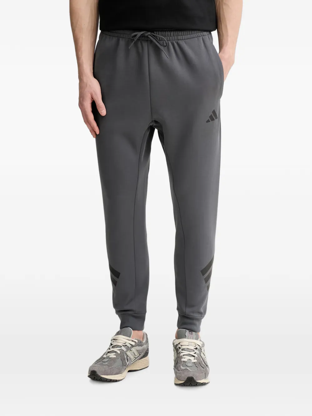 adidas logo-print track pants - Grigio