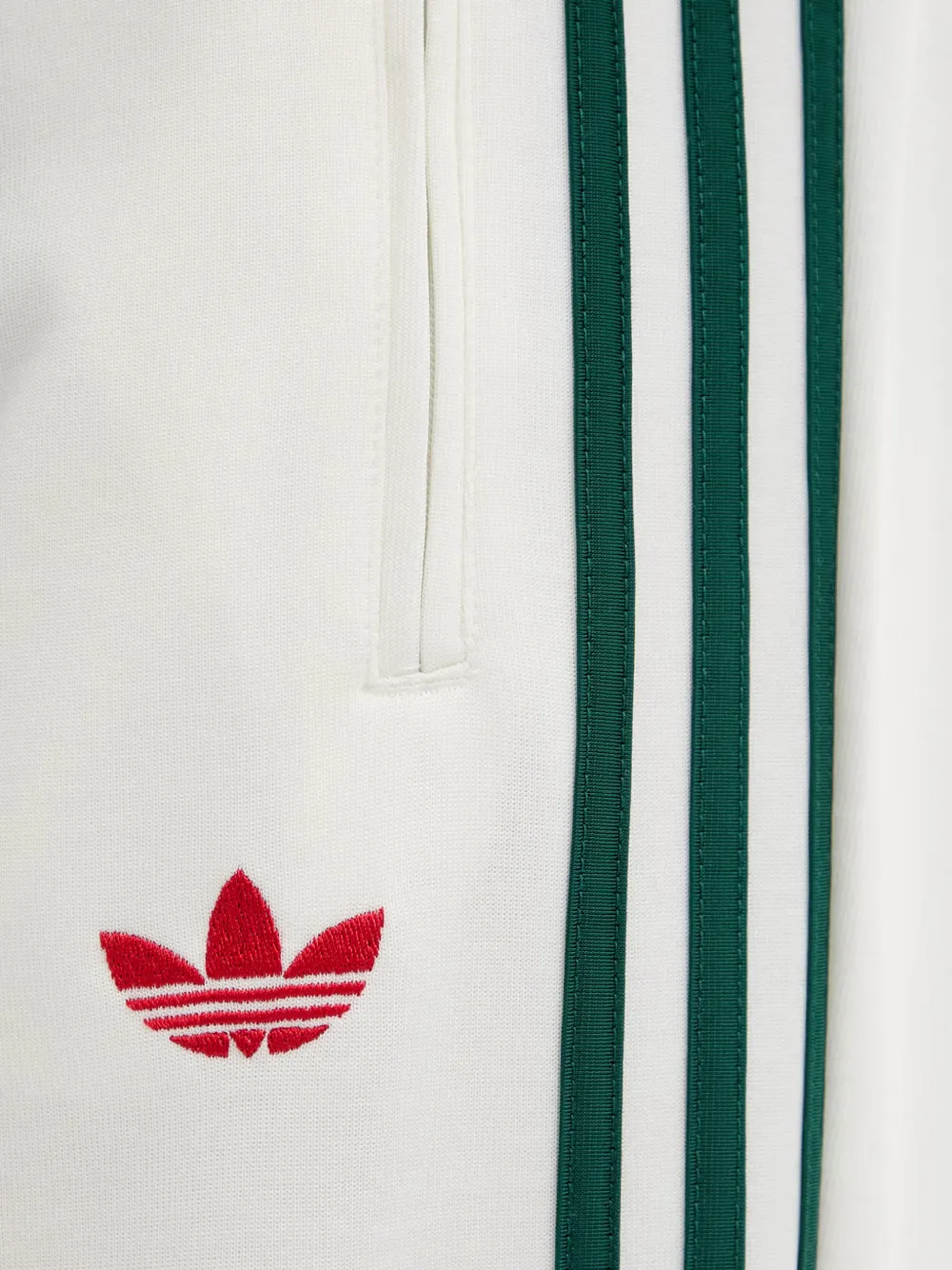 adidas Firebird stripe logo track pants Wit
