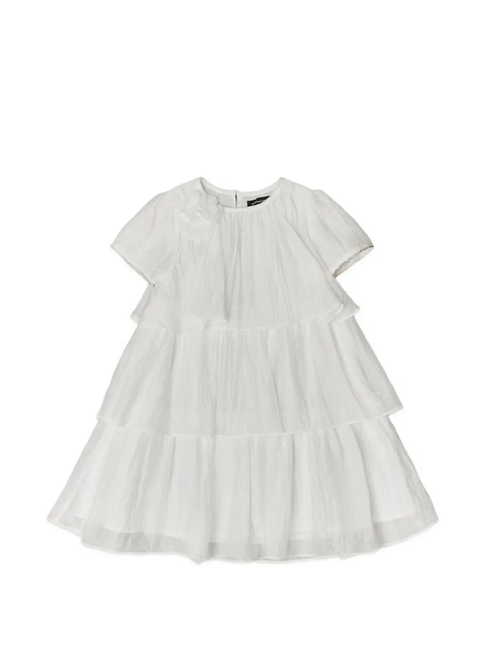 BCBG KIDS robe à volants superposés - Blanc