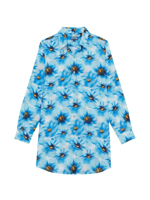 Vilebrequin long-sleeves floral shirt mini dress