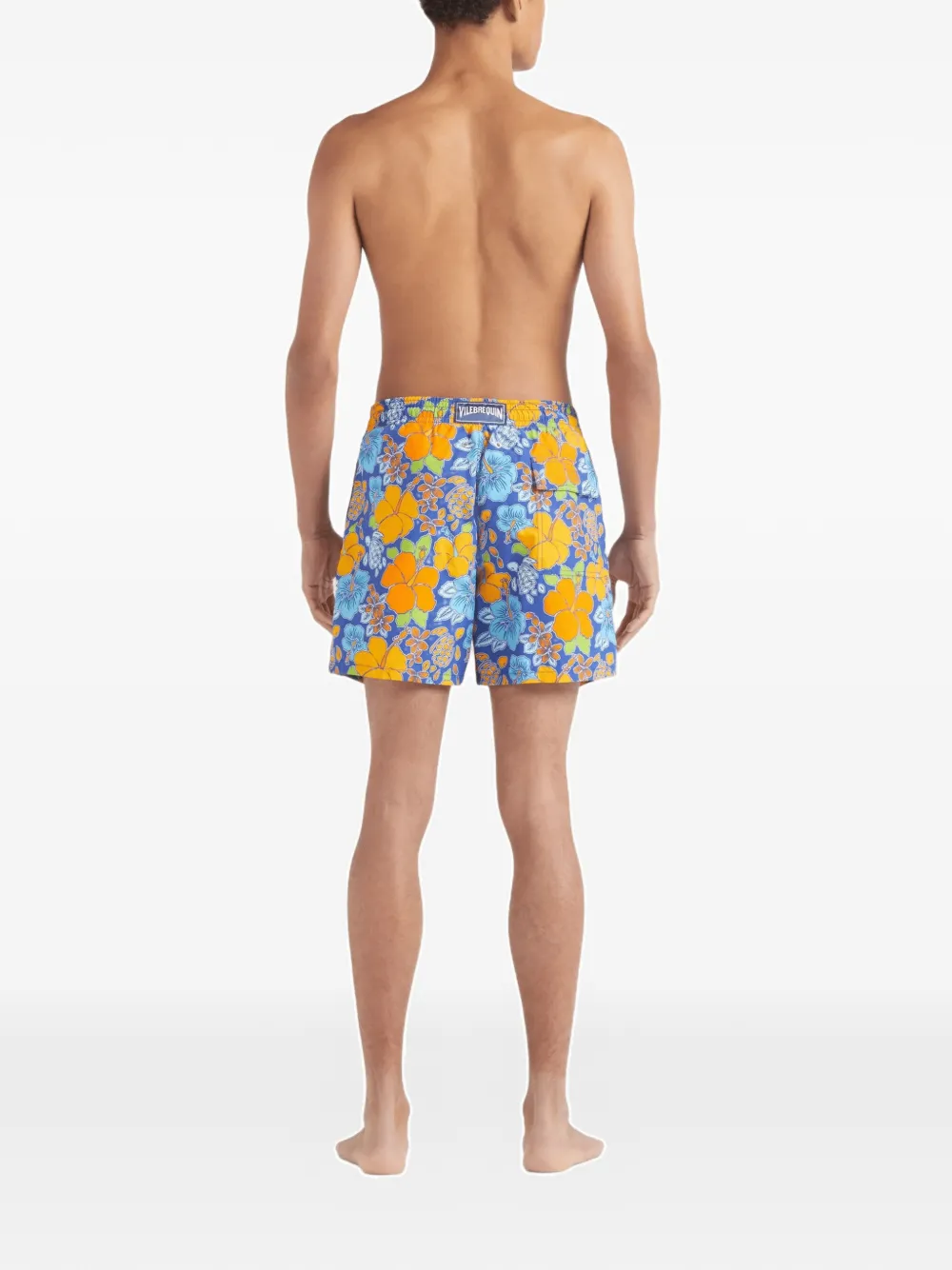 Vilebrequin Zwembroek met bloemenprint Blauw
