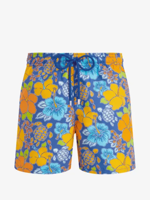 Vilebrequin shorts de playa con estampado floral