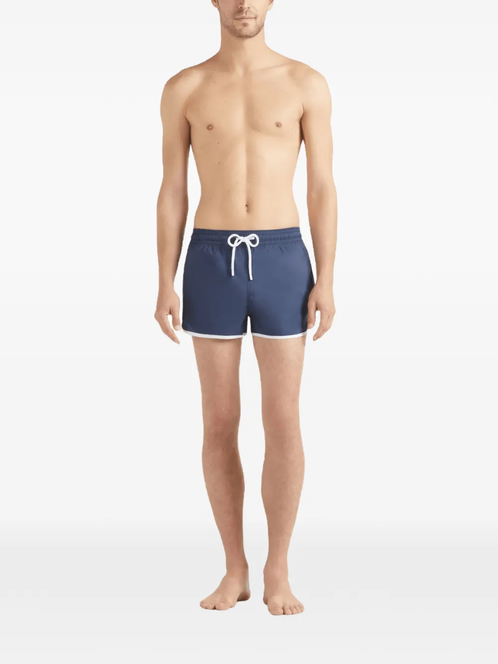  Vilebrequin Drawstring Turtle-embroidery Swim Shorts - Blue 