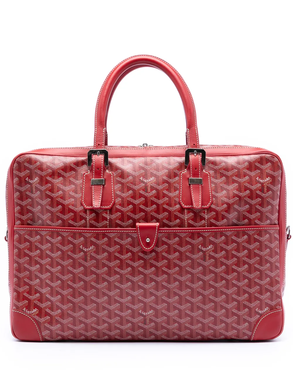Goyard Pre-Owned 2010-2026 Goyardine Ambassade MM business bag - Rosso