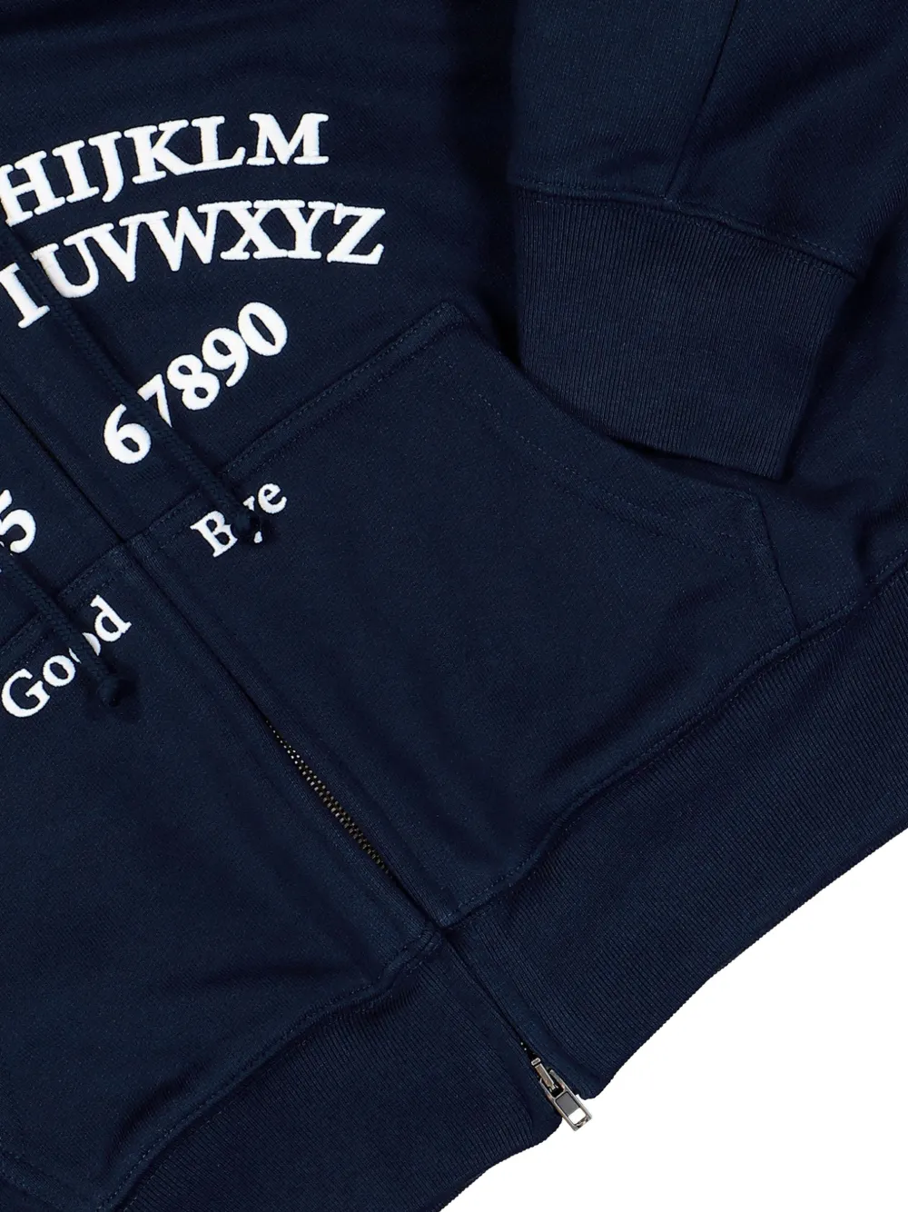 VETEMENTS Hoodie met alfabetprint en rits Blauw