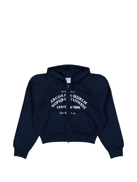 VETEMENTS alphabet-print zip-up hoodie