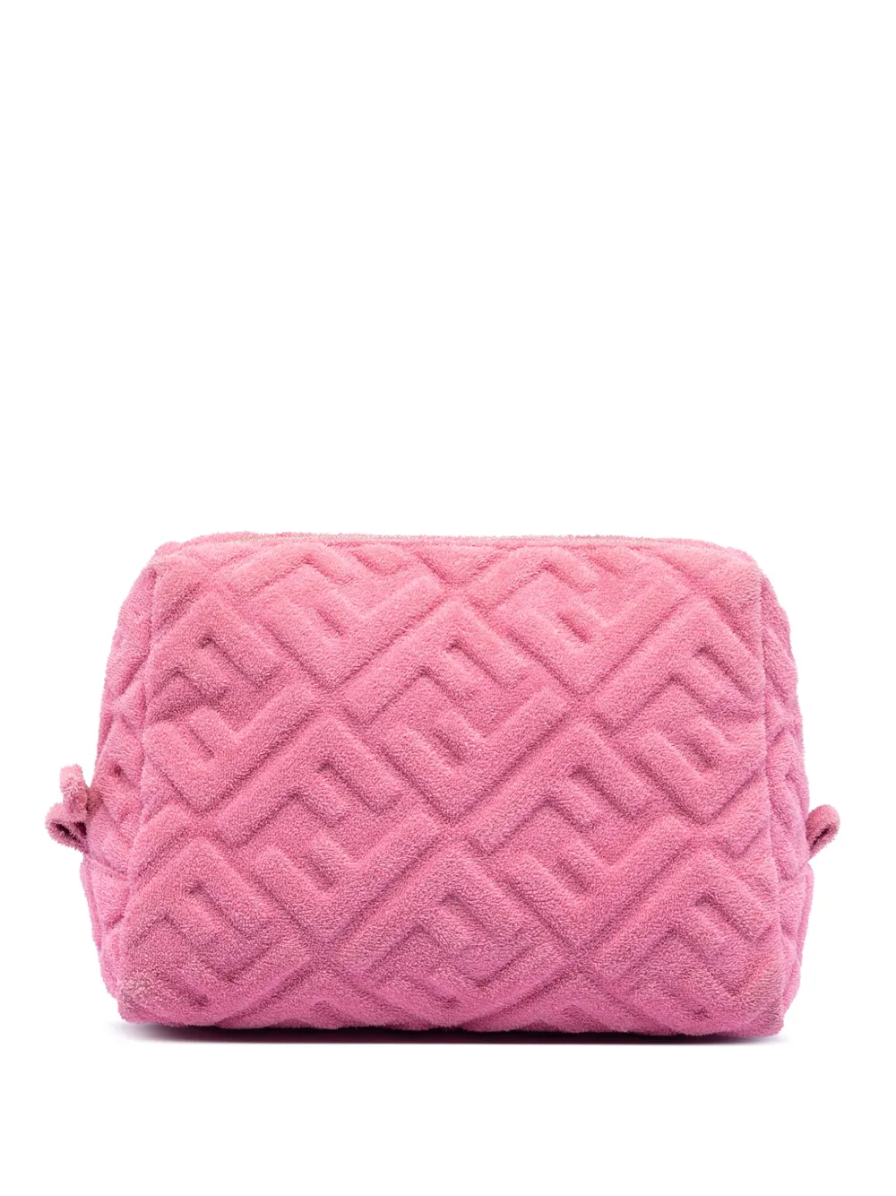 Fendi Pre-Owned 2000-2010 Zucca Embossed Terry Cloth pouch - Rosa