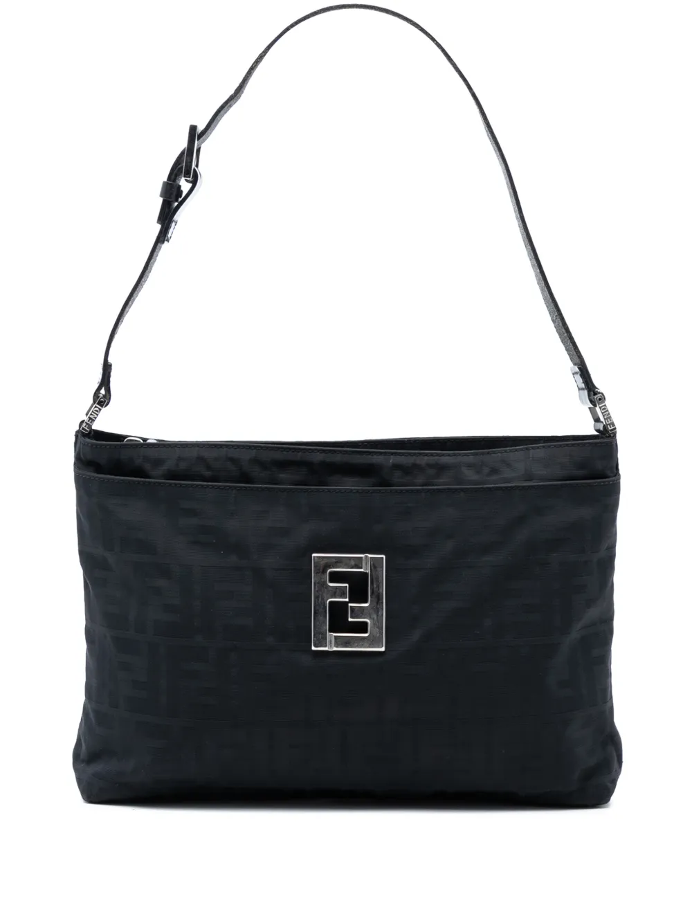 Fendi Pre-Owned 2000-2010 Zucca Nylon shoulder bag - Nero