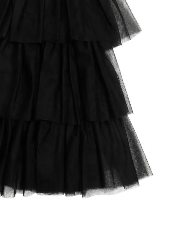 BCBG KIDS Tiered Bow Dress | Black | FARFETCH NZ