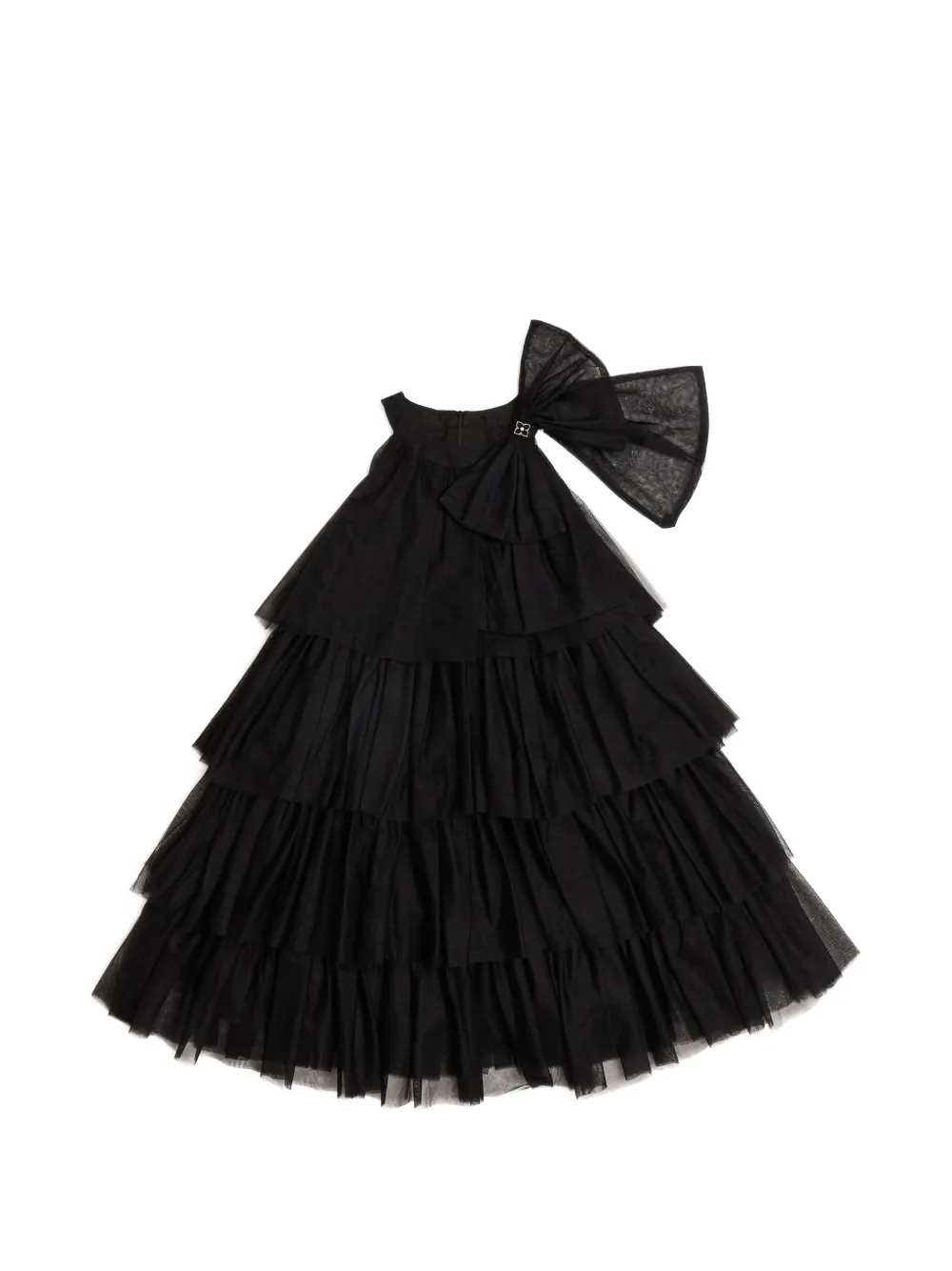 BCBG KIDS tiered bow dress - Nero