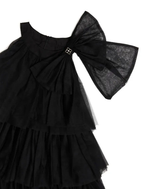 princess polly baby blue dress Black Bustier Dress - Tiered Midi Dress - Pleated Chiffon Dress