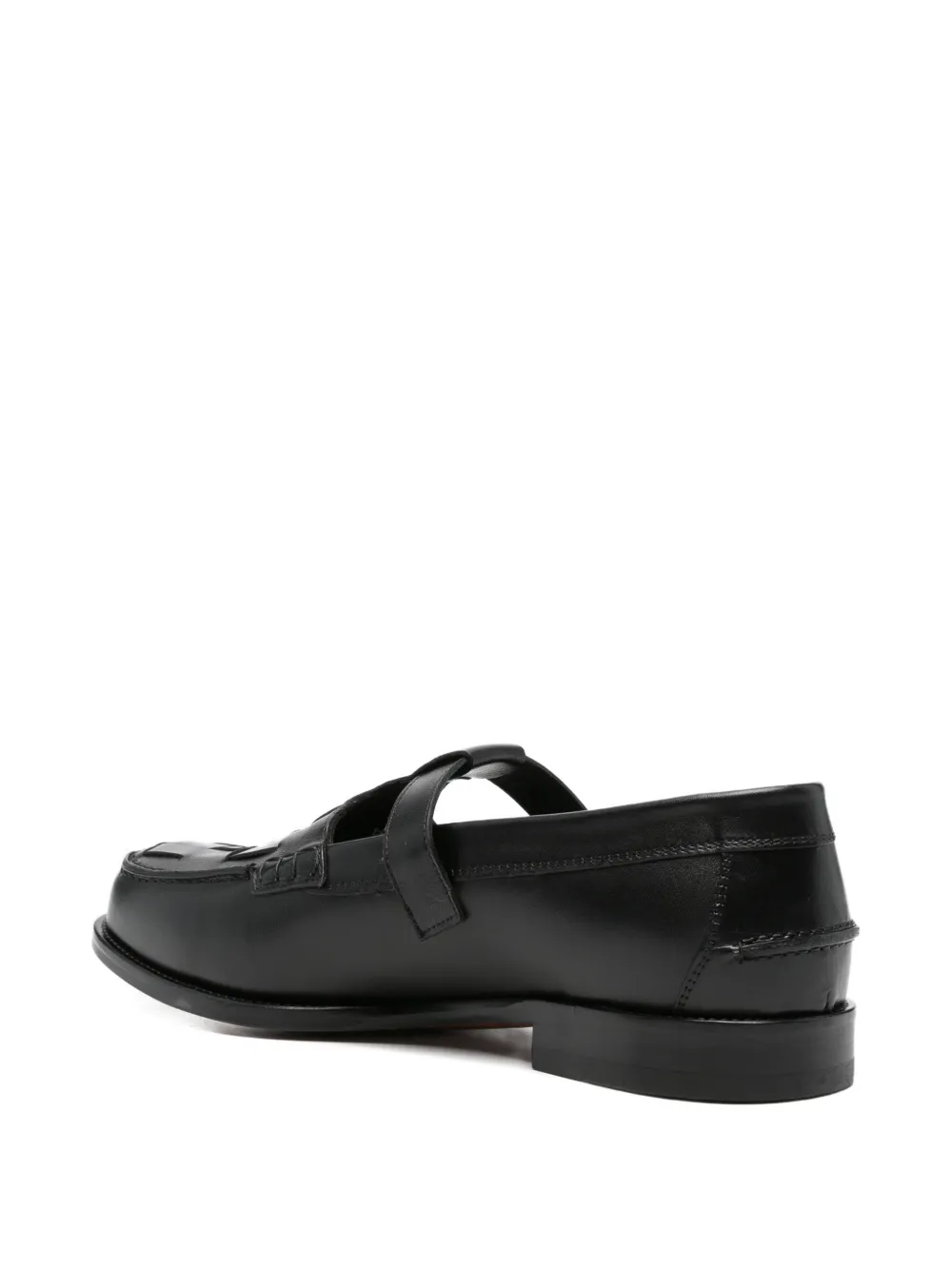 MORGILLO Martini geweven loafers met gespen Zwart