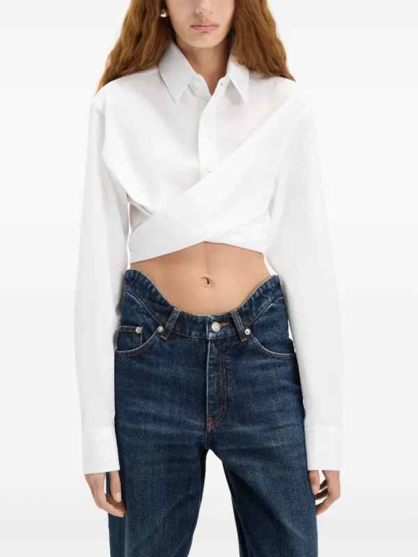 Jean Paul Gaultier Camisa The Cropped Cache-Coeur De Algodão